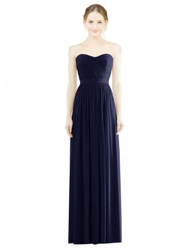 Shop Low Back Draped Strapless Chiffon Formal Bridesmaid Dress  Perth