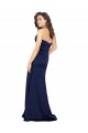 Floor Length Wrap Skirt Formal Silky Satin Bridesmaid Dress / Prom Dress