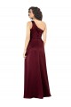 One Shoulder Formal Silky Satin Bridesmaid Dress / Prom Dress with Subtle Pleats